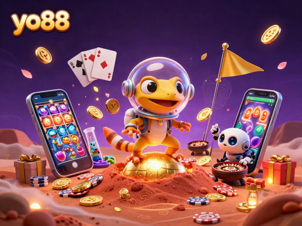 Experience excitement with yo88 in a vibrant 3D Martian casino adventure, showcasing thrilling games.