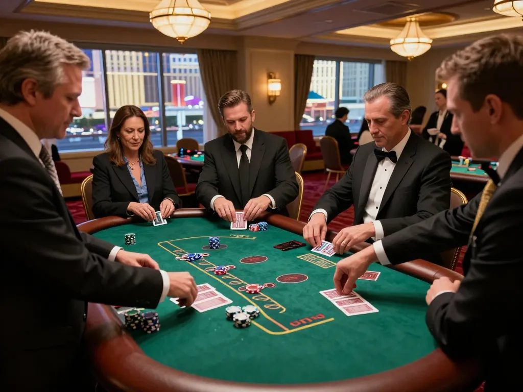 Players at stylish blackjack table engaging in dynamic gameplay at the SC88 casino