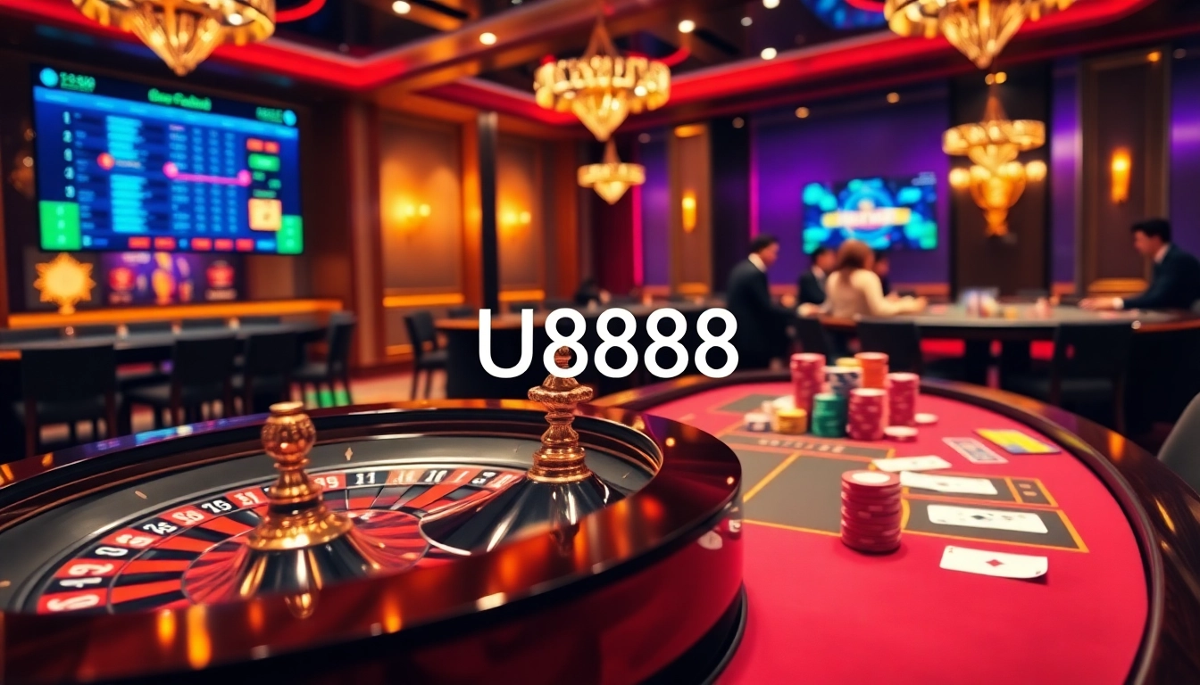 Players enjoying strategic games at U8888 casino, featuring roulette and poker.