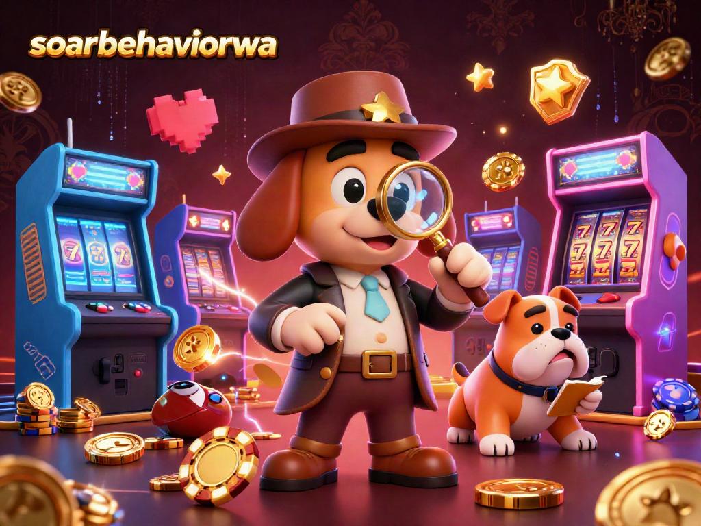 Engage with the dynamic world of soarbehaviorwa's 3D casino adventure featuring a cartoon detective and fun gaming elements.